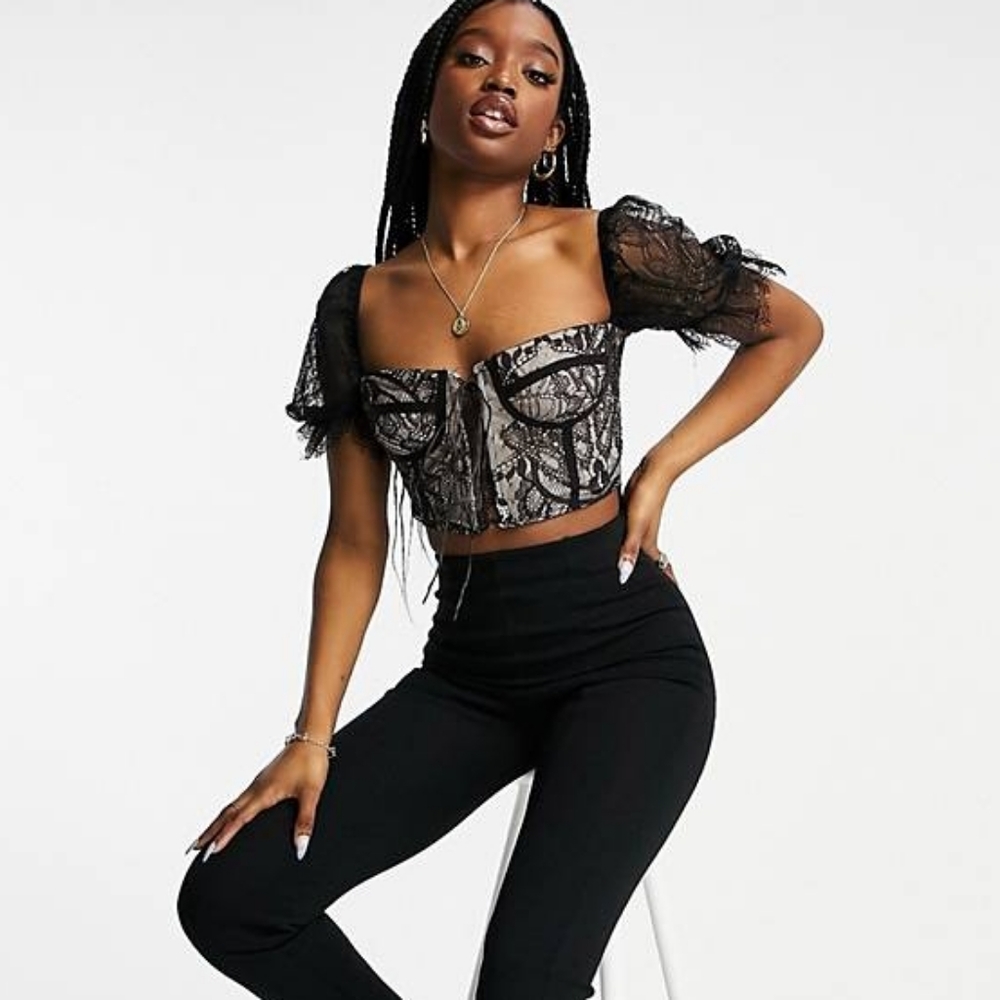Parisian Lace Crop Top